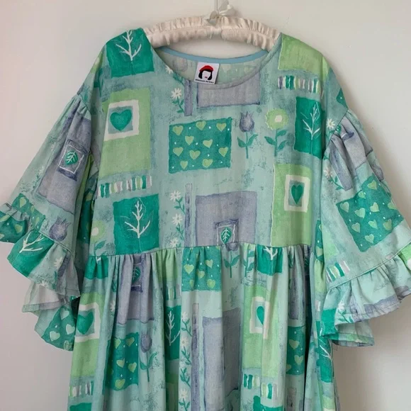 Rebekah Peters Handmade Sustainable Peasant Midi Dress - Picture 2 of 7